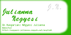 julianna negyesi business card